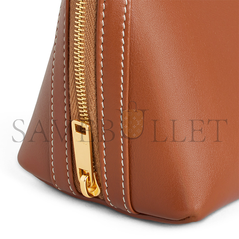CELINE CLUTCH ON CHAIN CUIR TRIOMPHE IN SMOOTH CALFSKIN 10E383DR8.04LU (16.5*11*8cm)